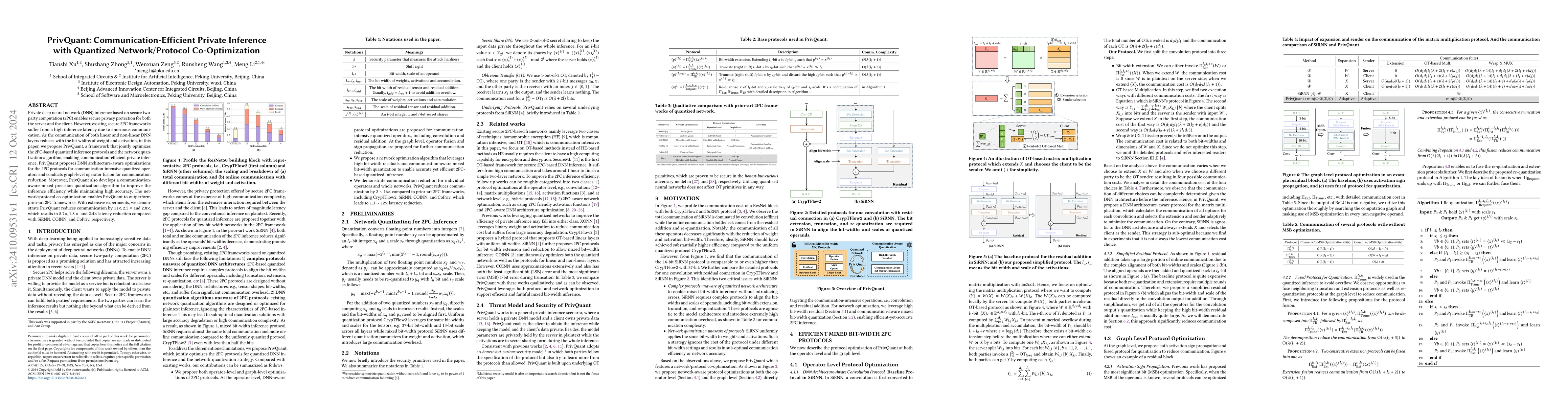 Thumbnail for PrivQuant: Communication-Efficient Private Inference with Quantized
  Network/Protocol Co-Optimization