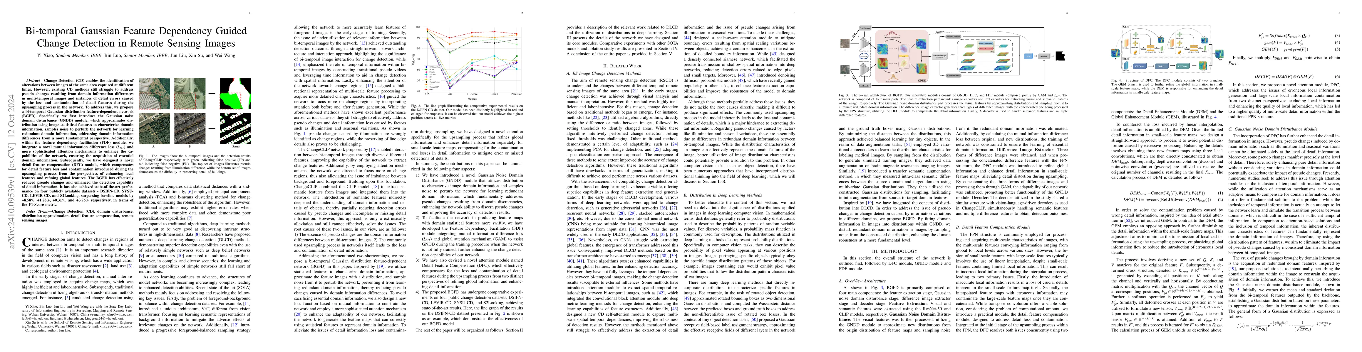 Thumbnail for Bi-temporal Gaussian Feature Dependency Guided Change Detection in
  Remote Sensing Images
