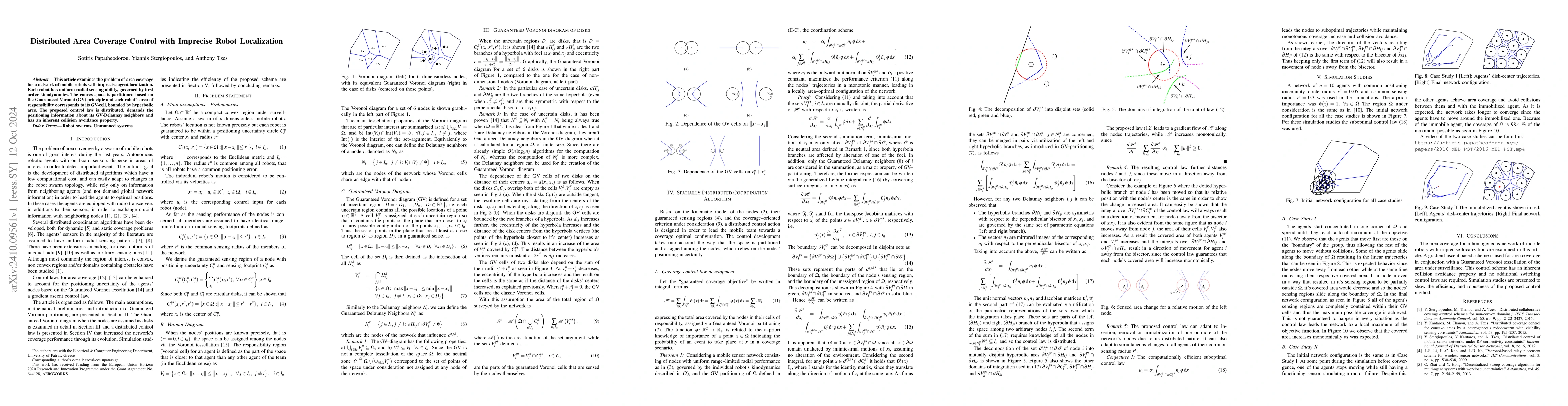 Thumbnail for Distributed Area Coverage Control with Imprecise Robot Localization