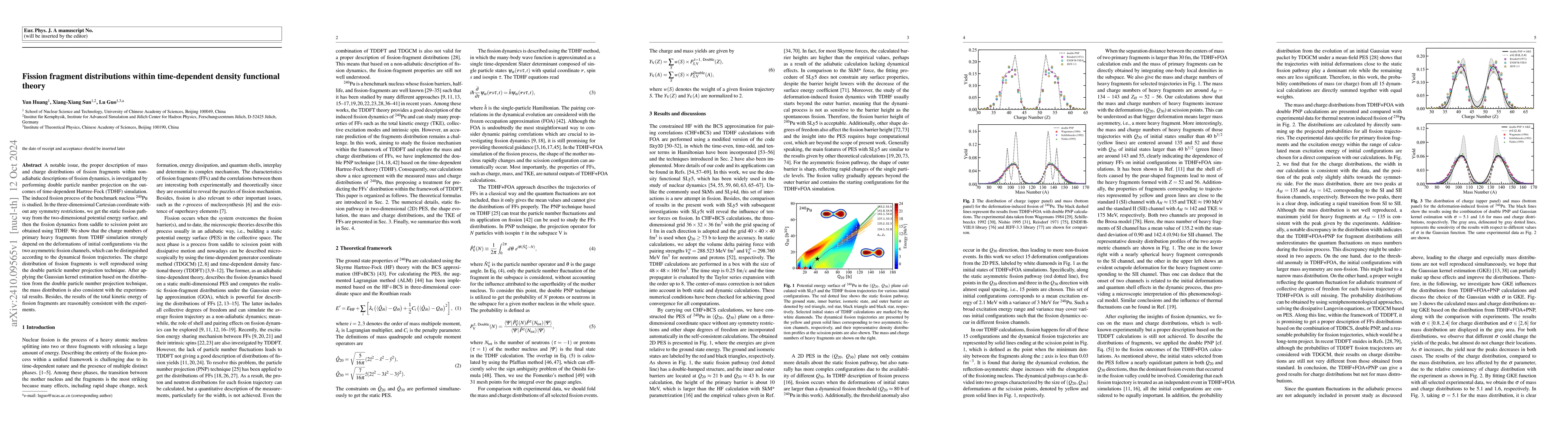 Thumbnail for Fission fragment distributions within time-dependent density functional
  theory