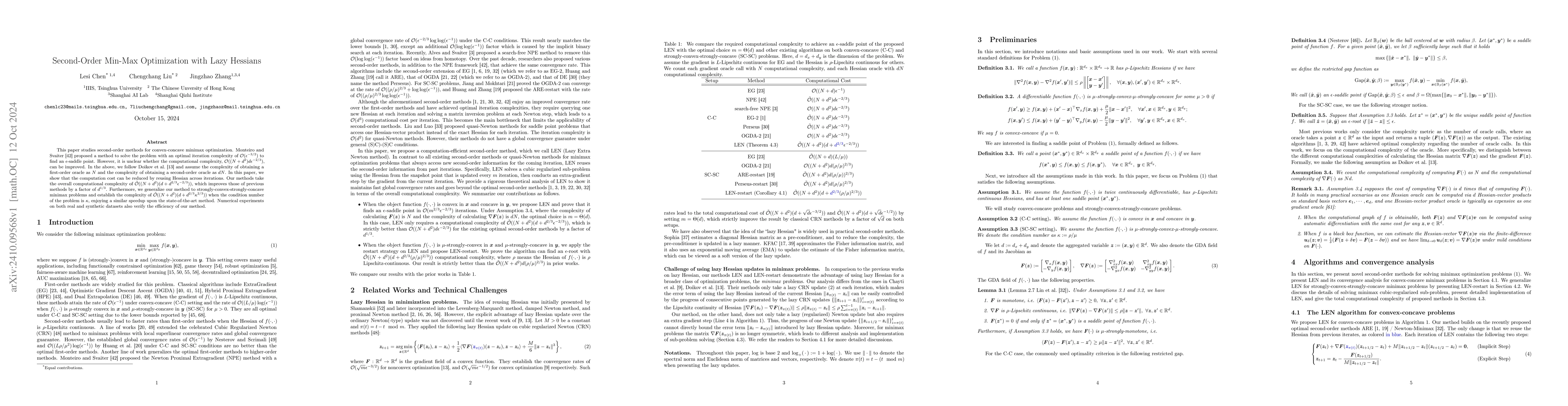 Thumbnail for Second-Order Min-Max Optimization with Lazy Hessians