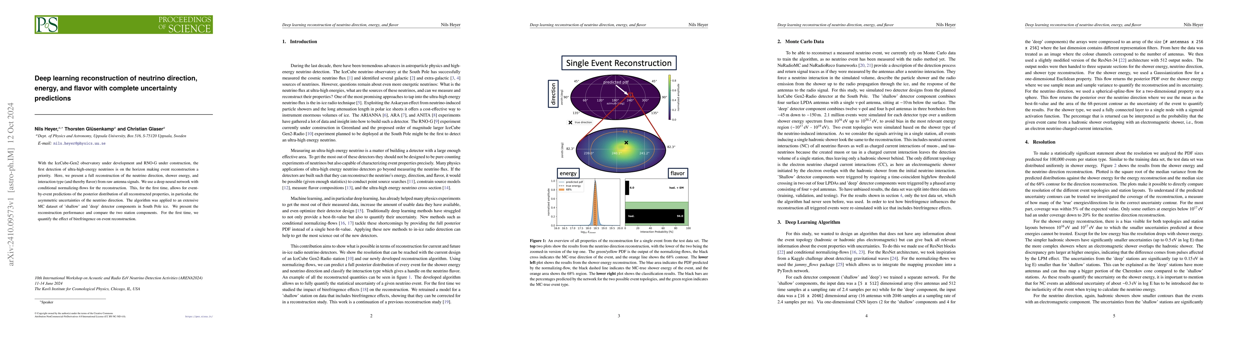 Thumbnail for Deep learning reconstruction of neutrino direction, energy, and flavor
  with complete uncertainty predictions