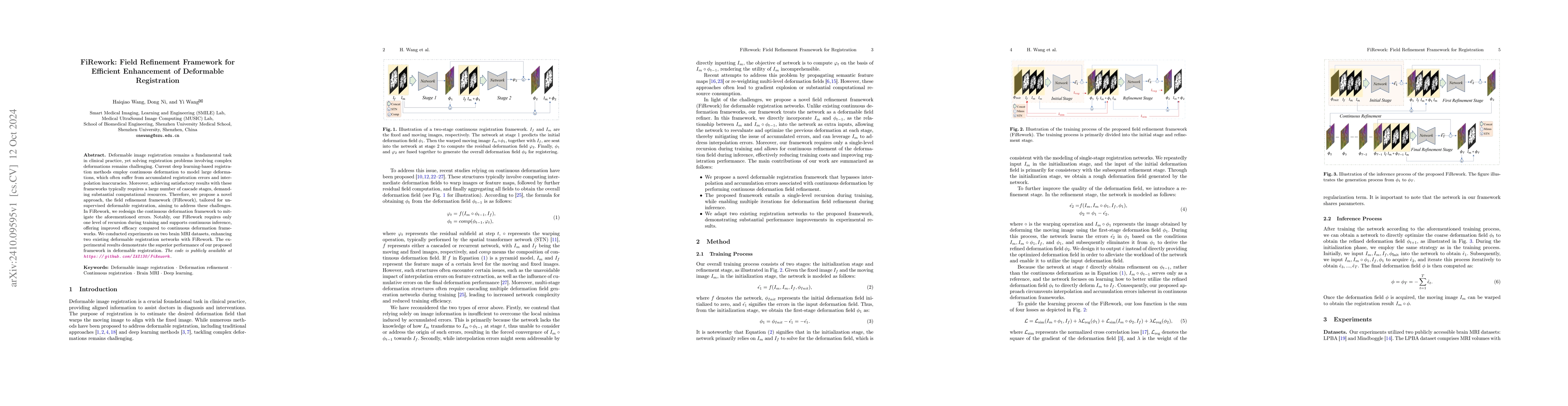 Thumbnail for FiRework: Field Refinement Framework for Efficient Enhancement of
  Deformable Registration