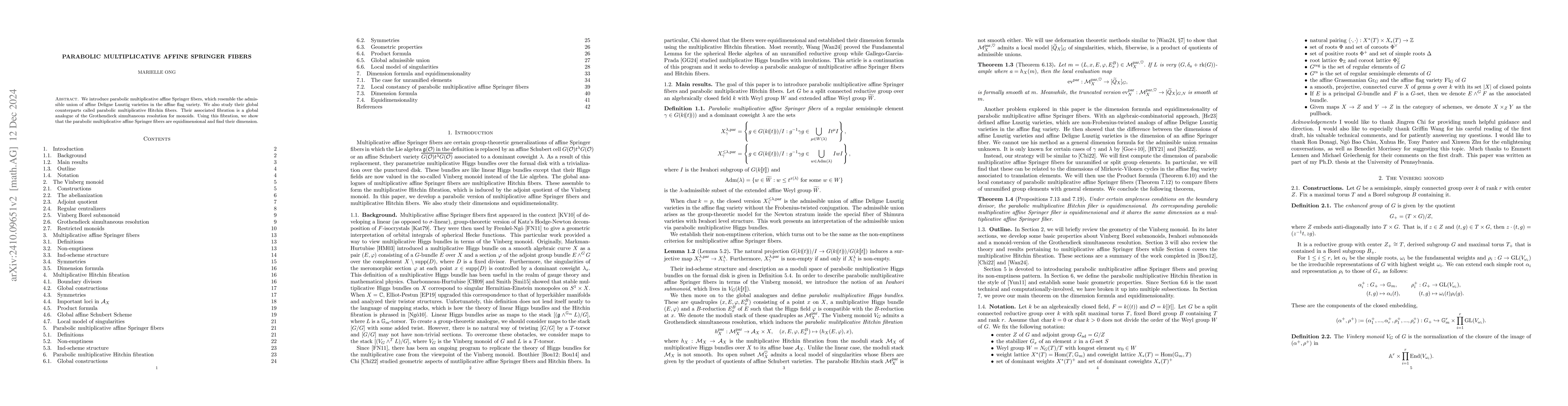 Thumbnail for Parabolic Multiplicative Affine Springer Fibers
