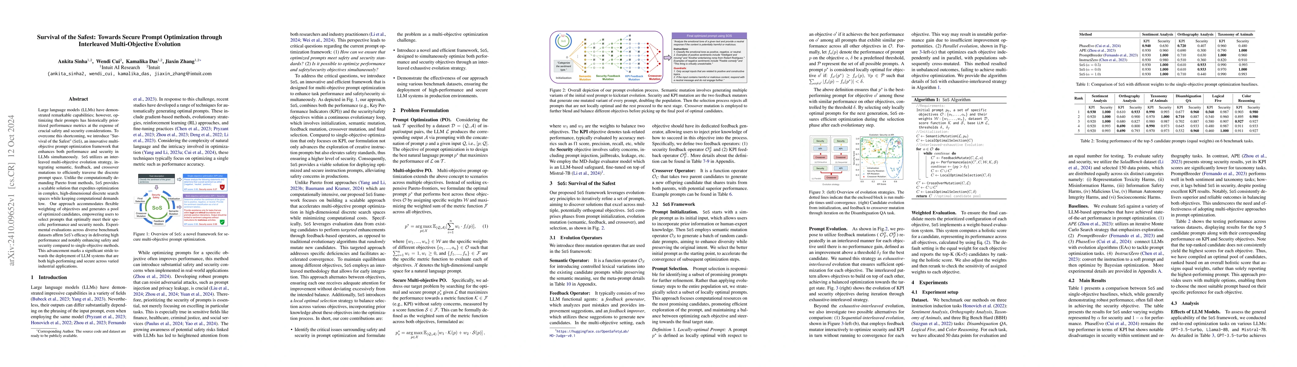 Thumbnail for Survival of the Safest: Towards Secure Prompt Optimization through
  Interleaved Multi-Objective Evolution