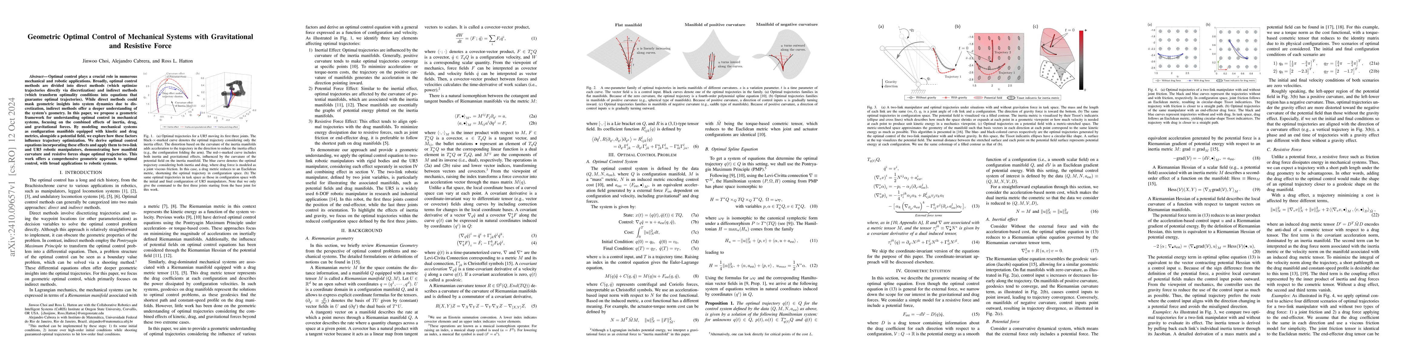 Thumbnail for Geometric Optimal Control of Mechanical Systems with Gravitational and
  Resistive Force
