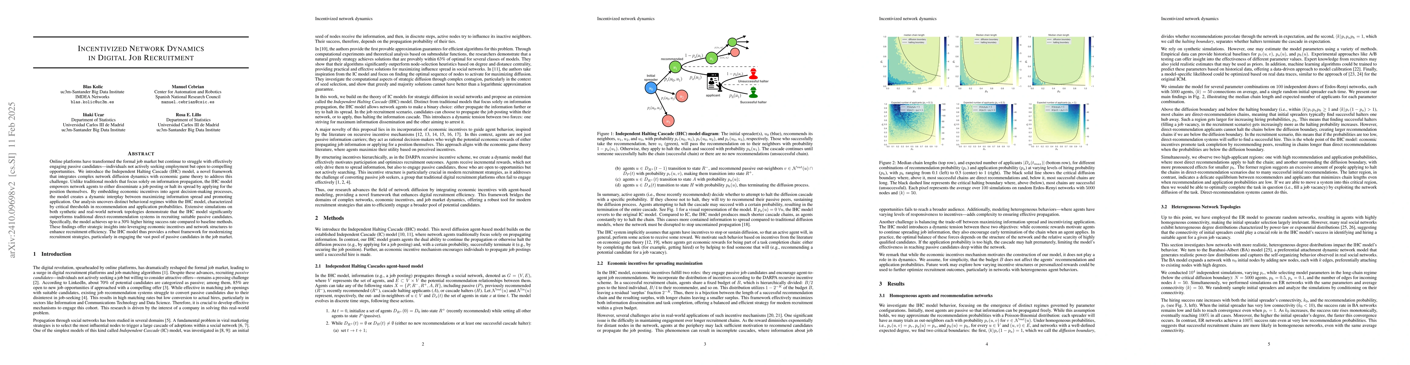 Thumbnail for Incentivized Network Dynamics in Digital Job Recruitment