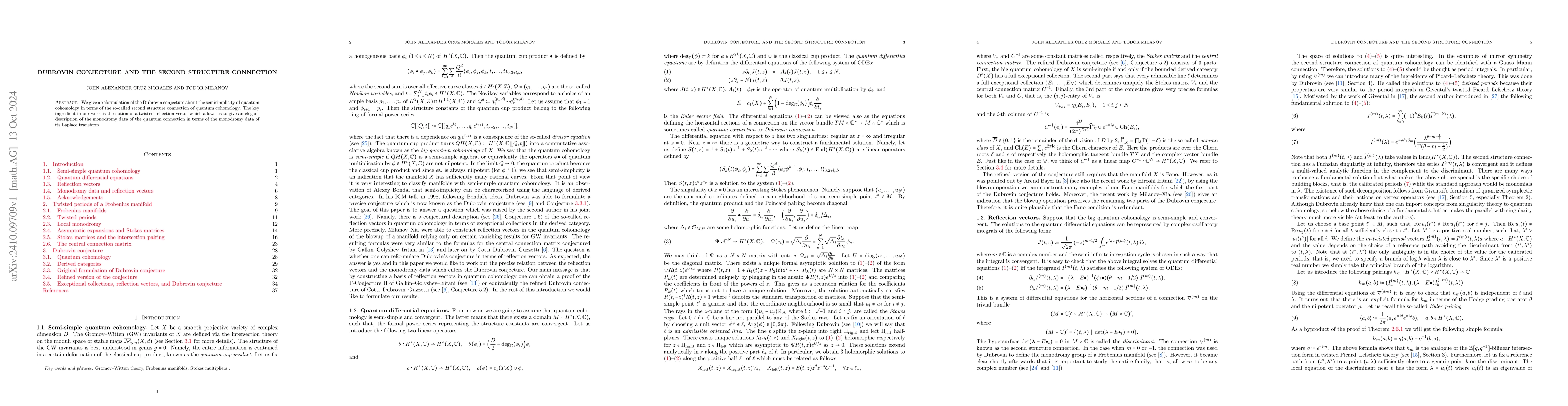 Thumbnail for Dubrovin conjecture and the second structure connection