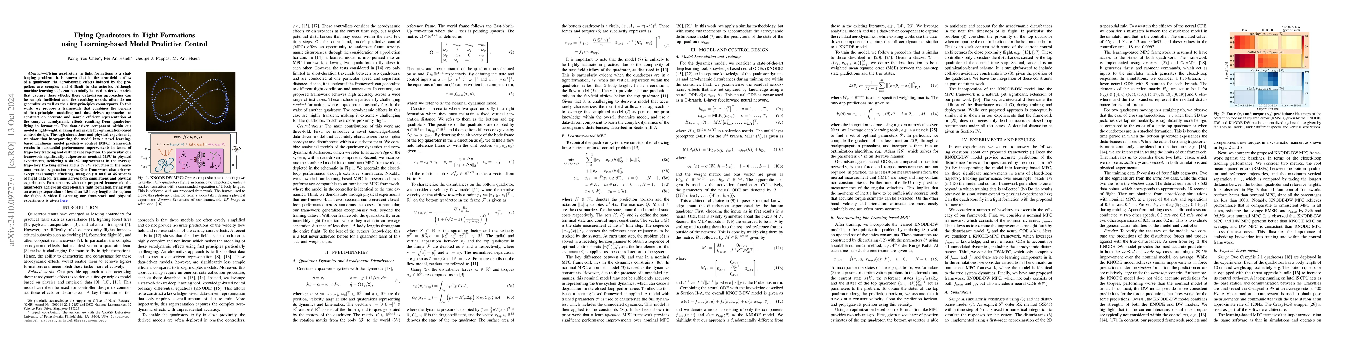 Thumbnail for Flying Quadrotors in Tight Formations using Learning-based Model
  Predictive Control