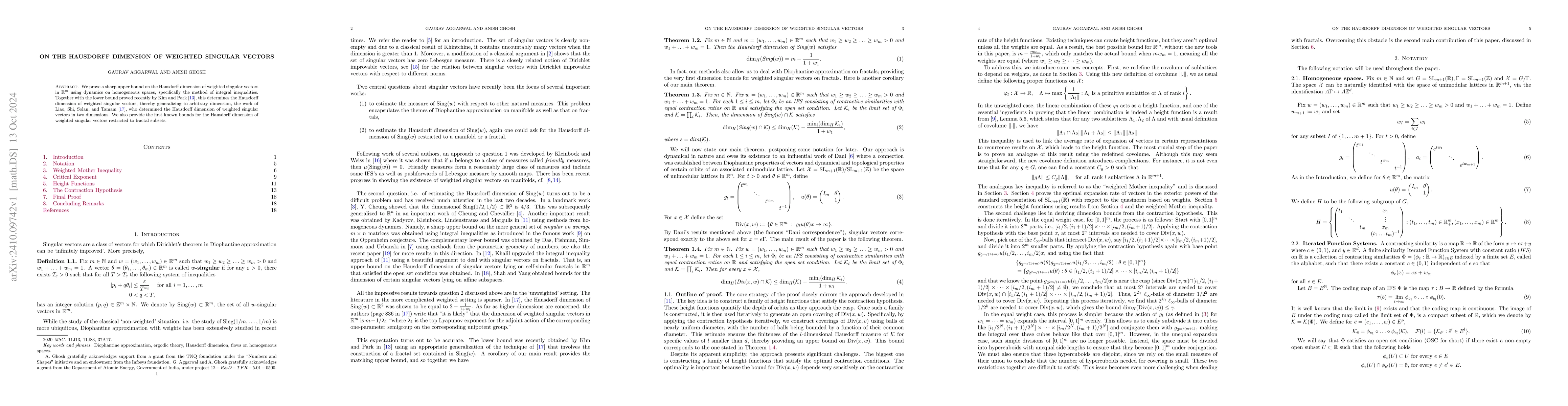 Thumbnail for On the Hausdorff dimension of Weighted Singular Vectors