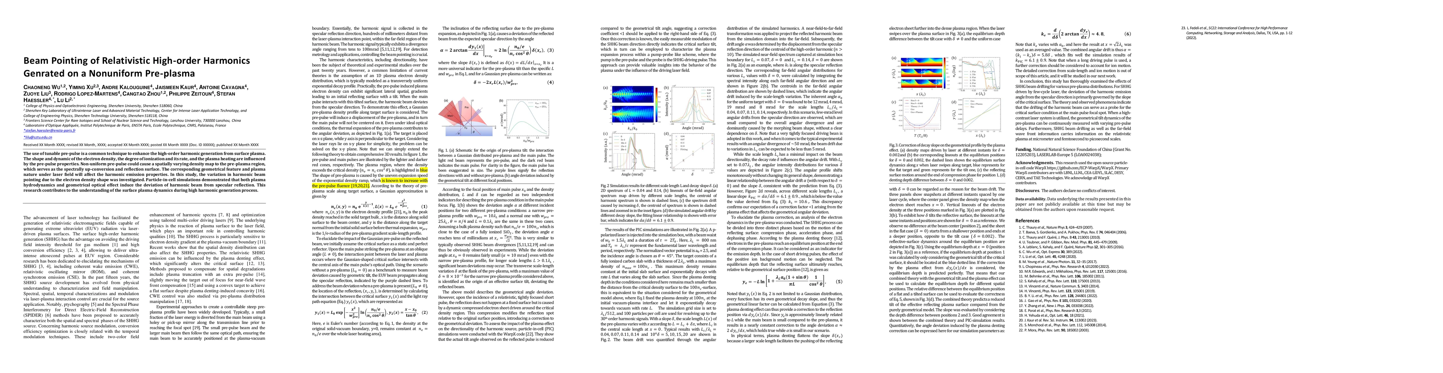 Thumbnail for Beam Pointing of Relativistic High-order Harmonics Genrated on a
  Nonuniform Pre-plasma