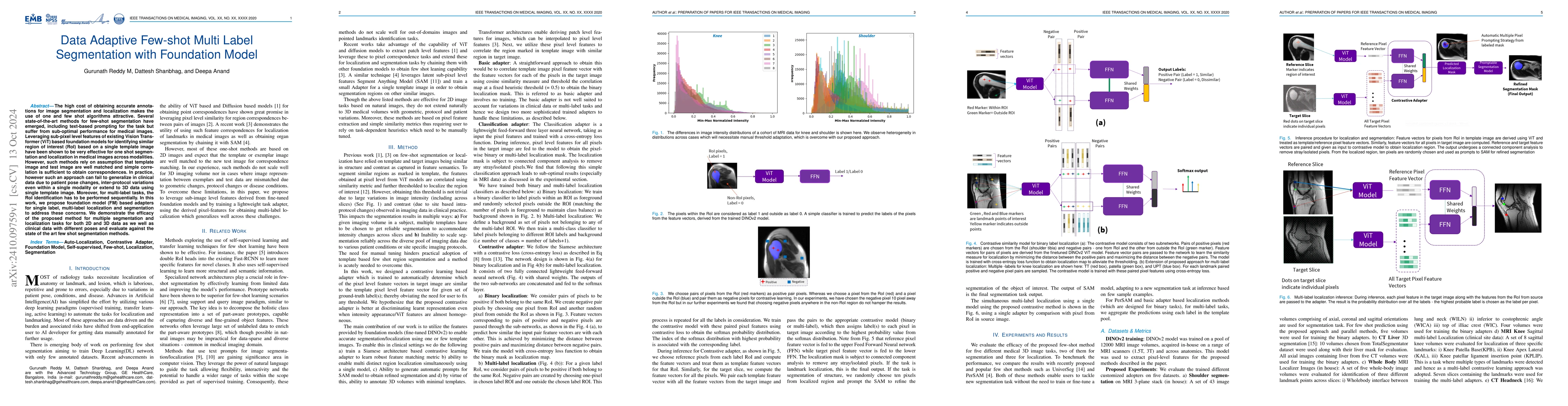 Thumbnail for Data Adaptive Few-shot Multi Label Segmentation with Foundation Model