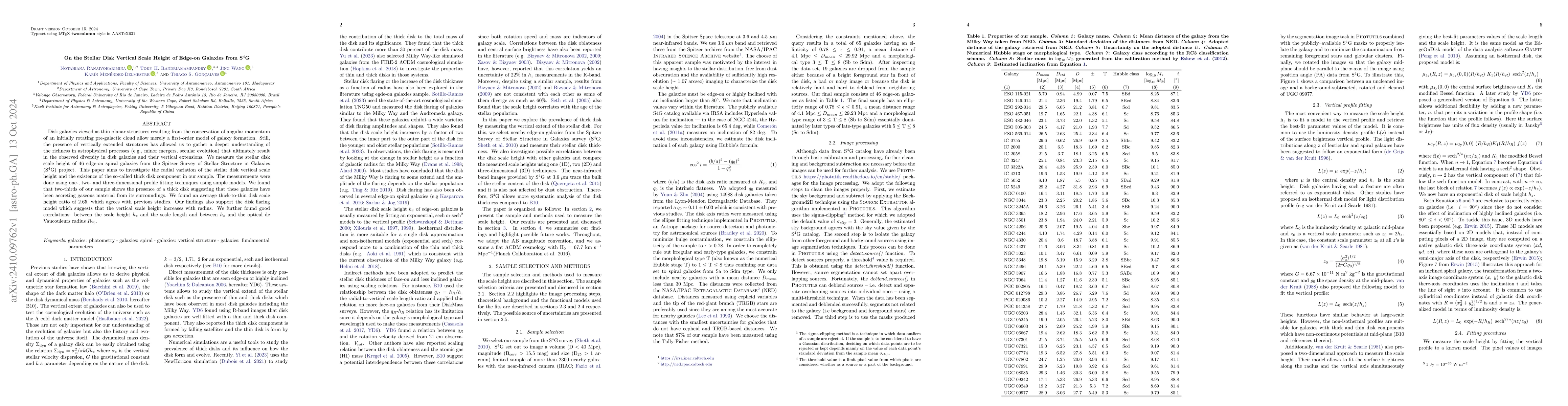 Thumbnail for On the Stellar Disk Vertical Scale Height of Edge-on Galaxies from
  S$^{4}$G