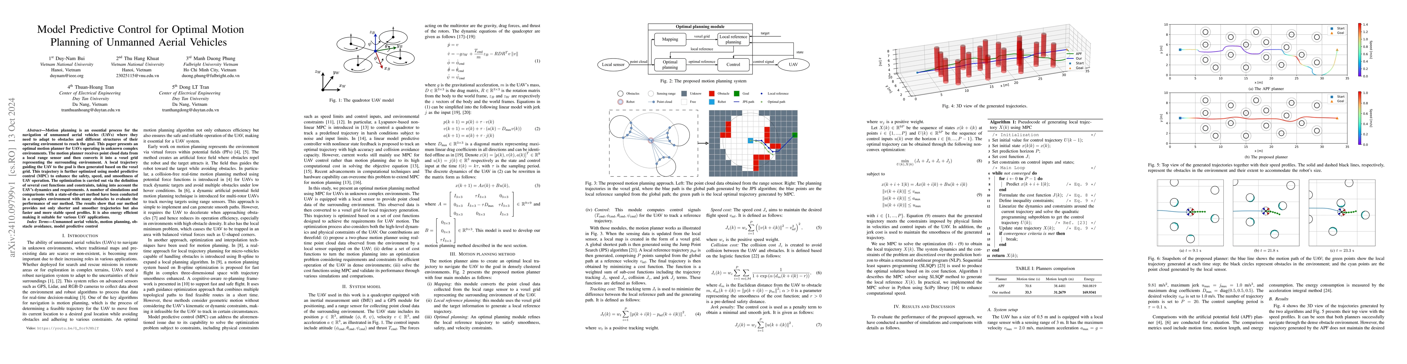 Thumbnail for Model Predictive Control for Optimal Motion Planning of Unmanned Aerial
  Vehicles