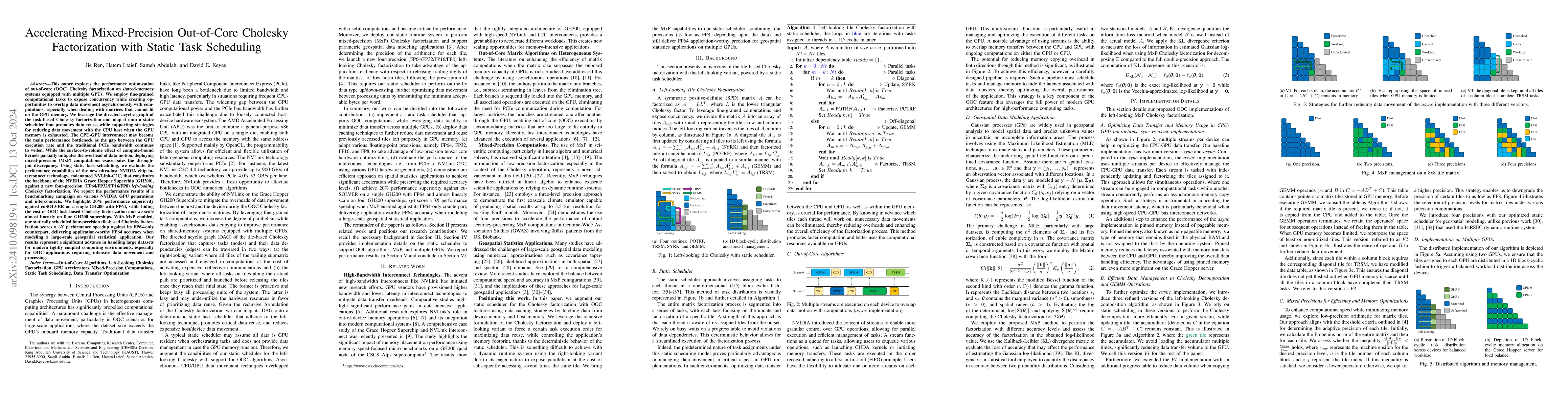 Thumbnail for Accelerating Mixed-Precision Out-of-Core Cholesky Factorization with
  Static Task Scheduling