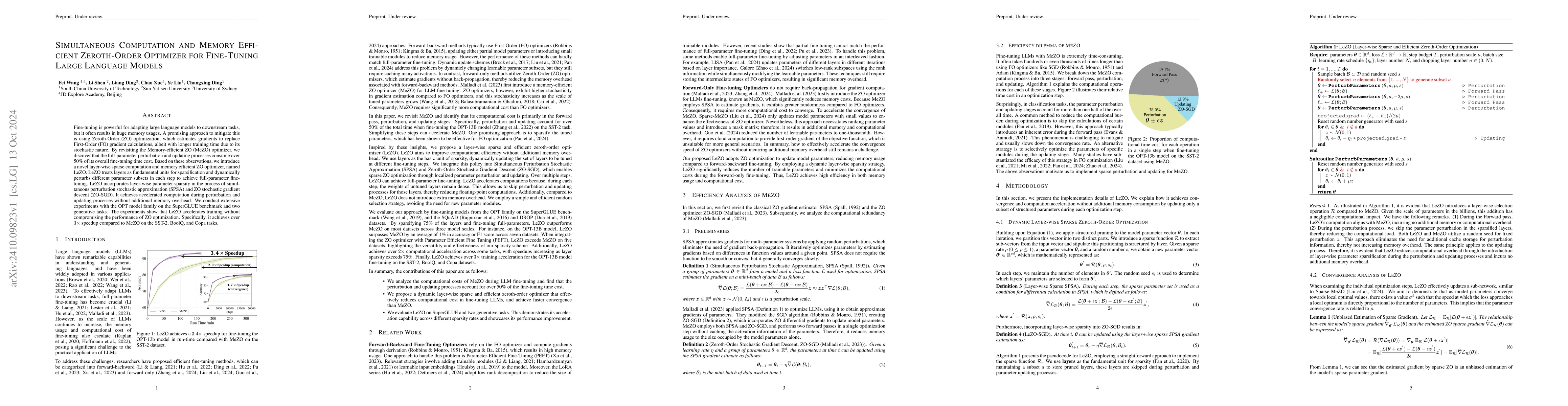 Thumbnail for Simultaneous Computation and Memory Efficient Zeroth-Order Optimizer for
  Fine-Tuning Large Language Models