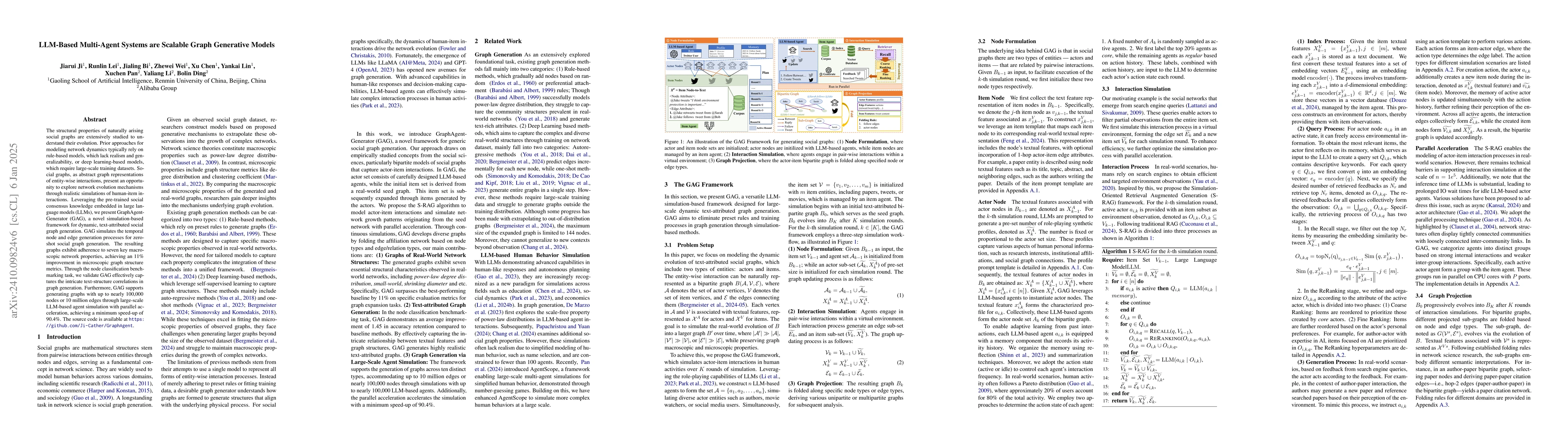 Thumbnail for Dynamic and Textual Graph Generation Via Large-Scale LLM-based Agent
  Simulation