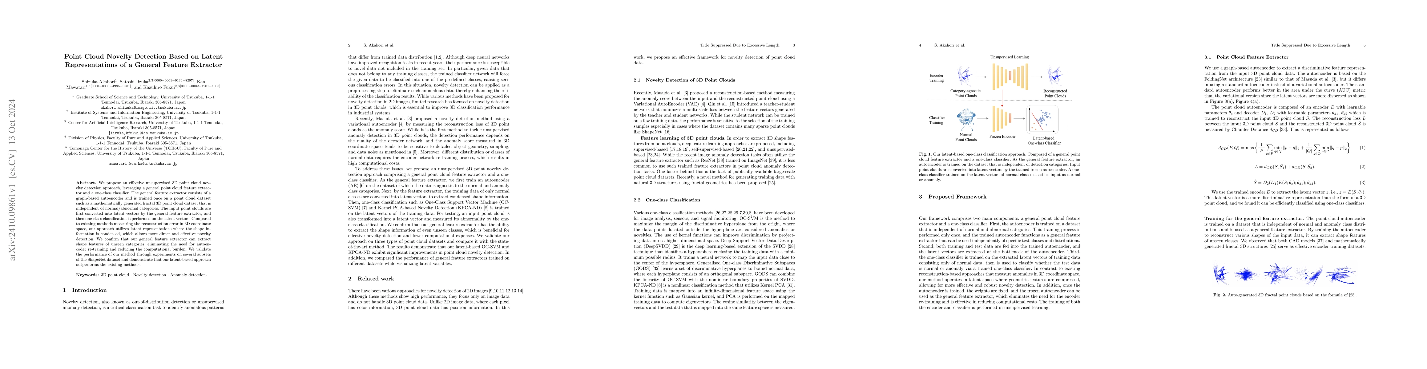 Thumbnail for Point Cloud Novelty Detection Based on Latent Representations of a
  General Feature Extractor