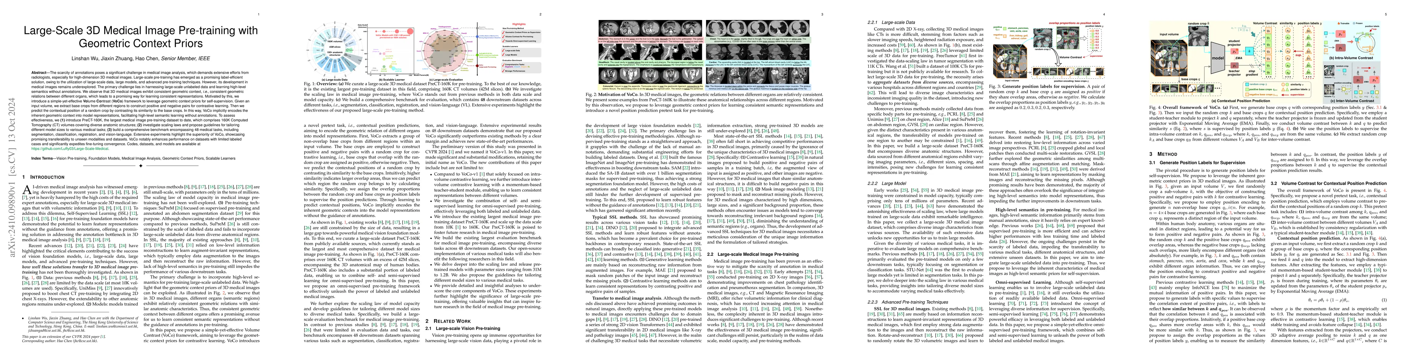 Thumbnail for Large-Scale 3D Medical Image Pre-training with Geometric Context Priors