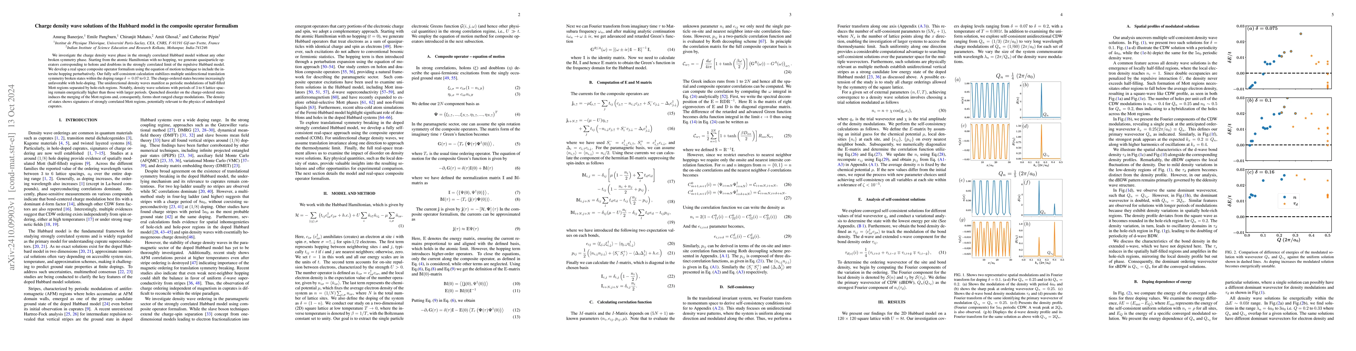 Thumbnail for Charge density wave solutions of the Hubbard model in the composite
  operator formalism
