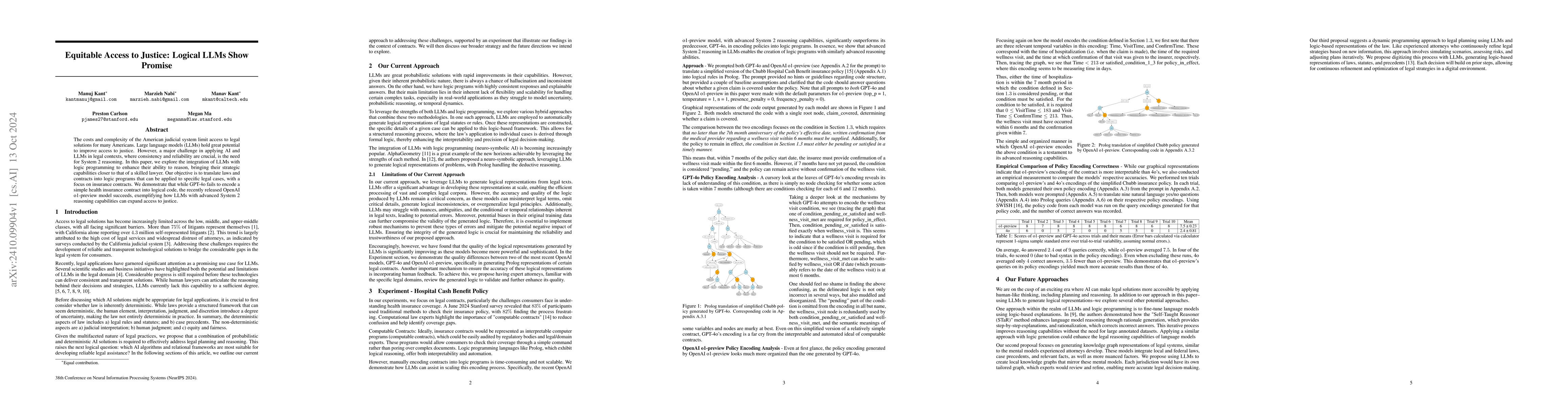Thumbnail for Equitable Access to Justice: Logical LLMs Show Promise
