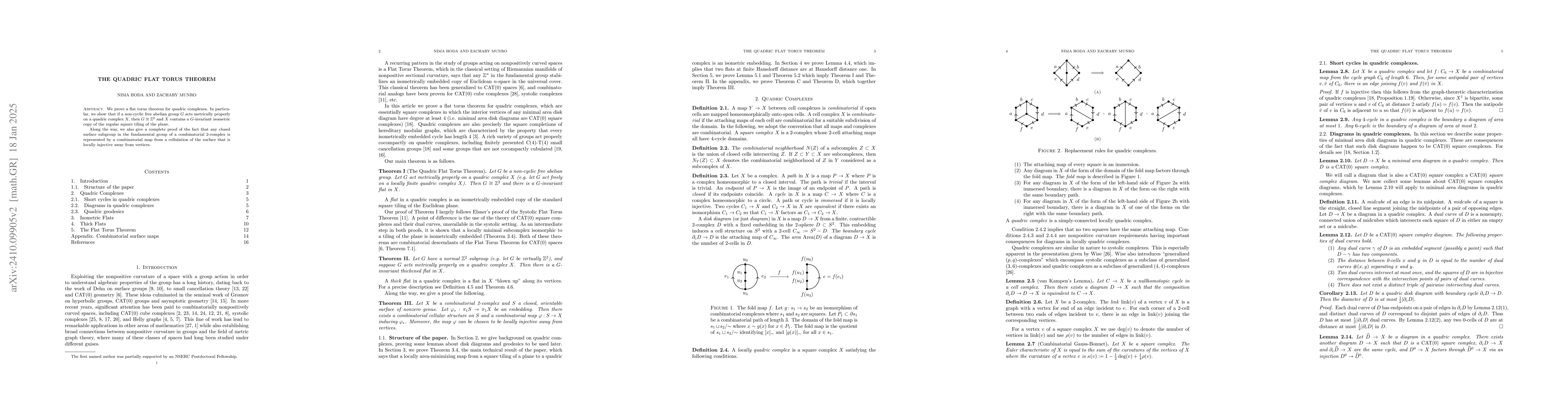 Thumbnail for The quadric flat torus theorem