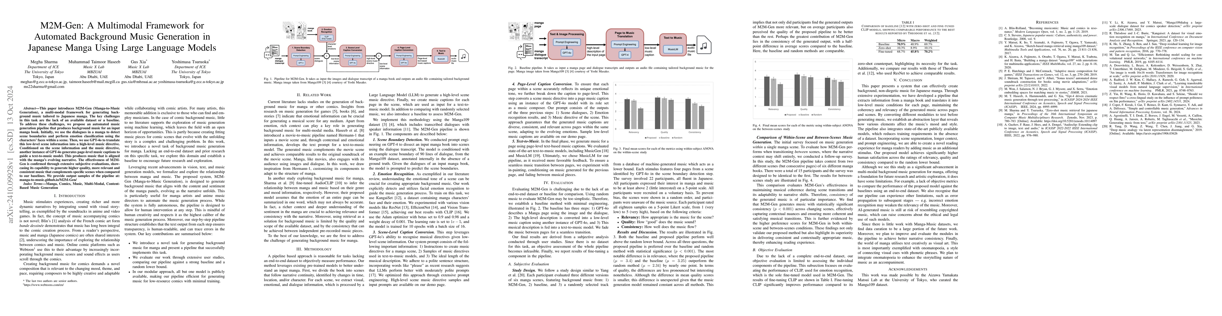 Thumbnail for M2M-Gen: A Multimodal Framework for Automated Background Music
  Generation in Japanese Manga Using Large Language Models