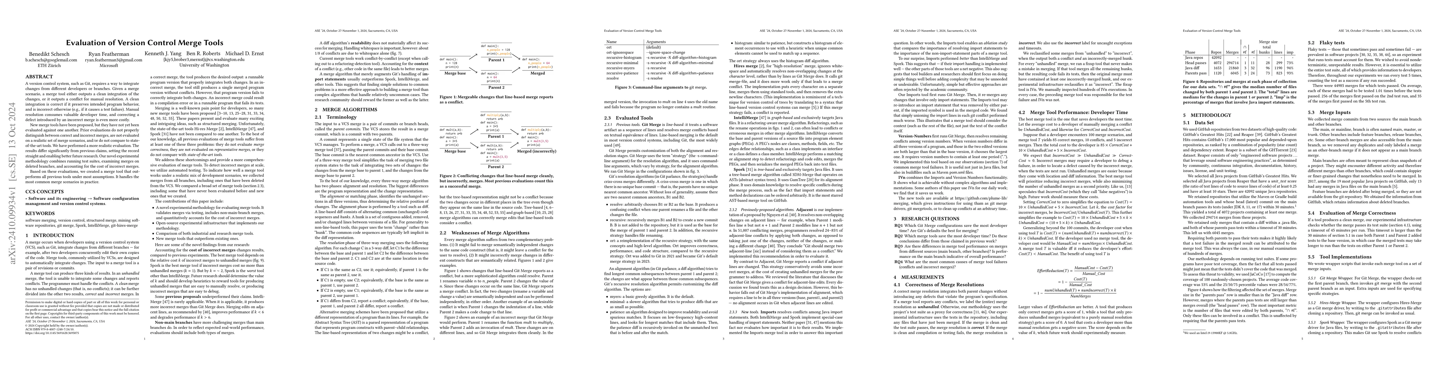 Thumbnail for Evaluation of Version Control Merge Tools