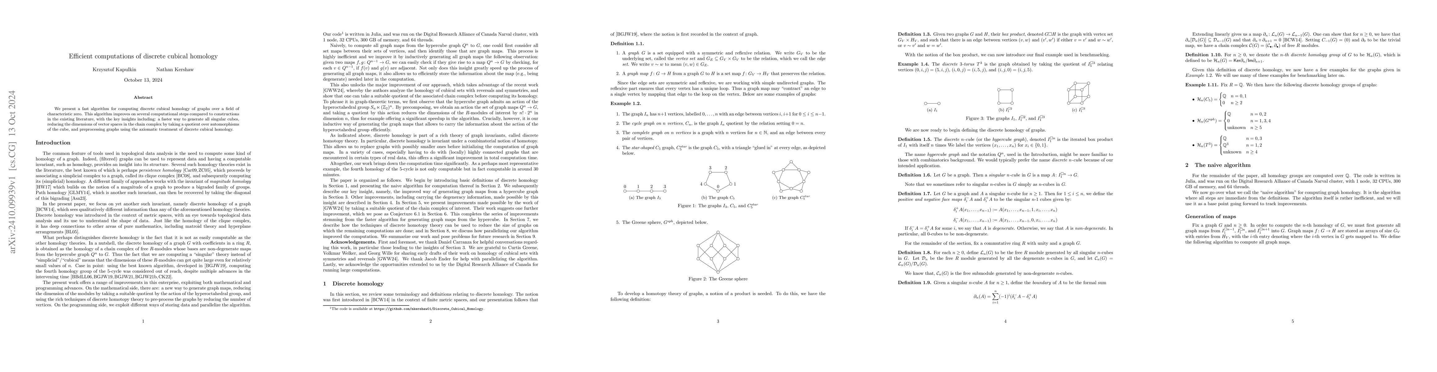 Thumbnail for Efficient computations of discrete cubical homology