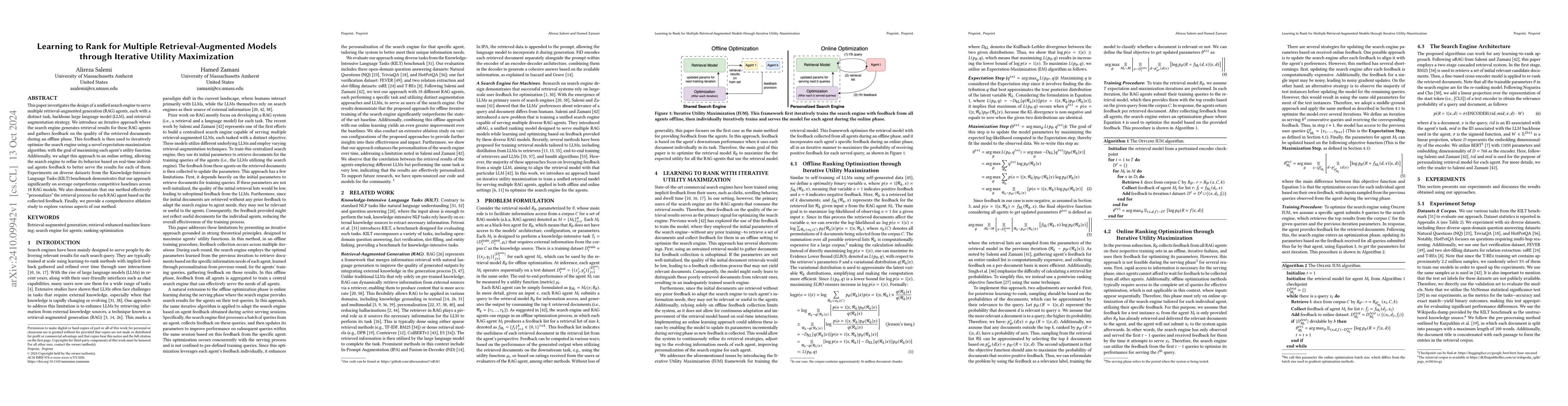 Thumbnail for Learning to Rank for Multiple Retrieval-Augmented Models through
  Iterative Utility Maximization