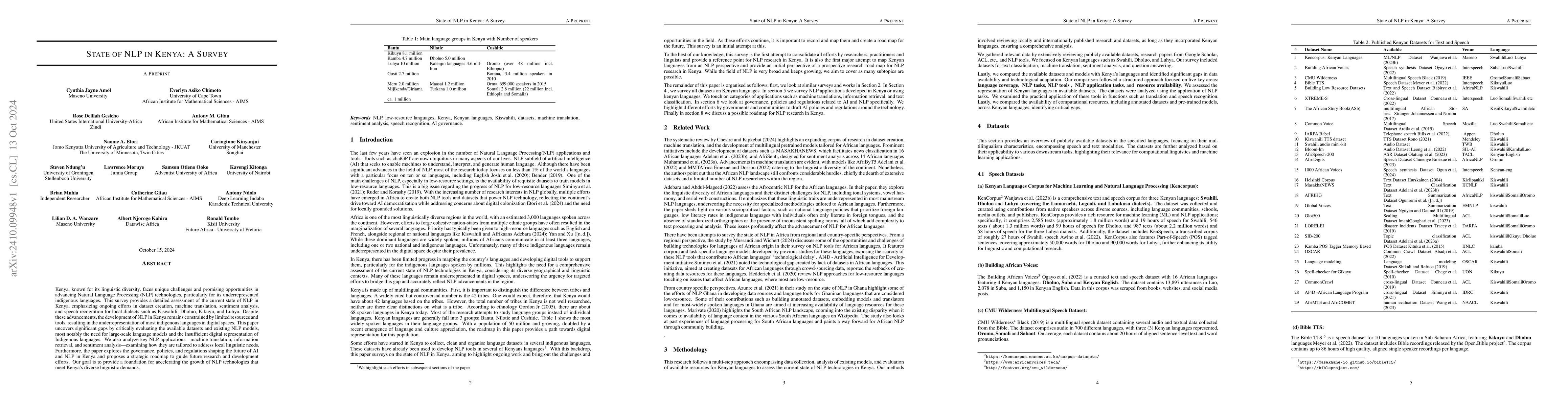 Thumbnail for State of NLP in Kenya: A Survey