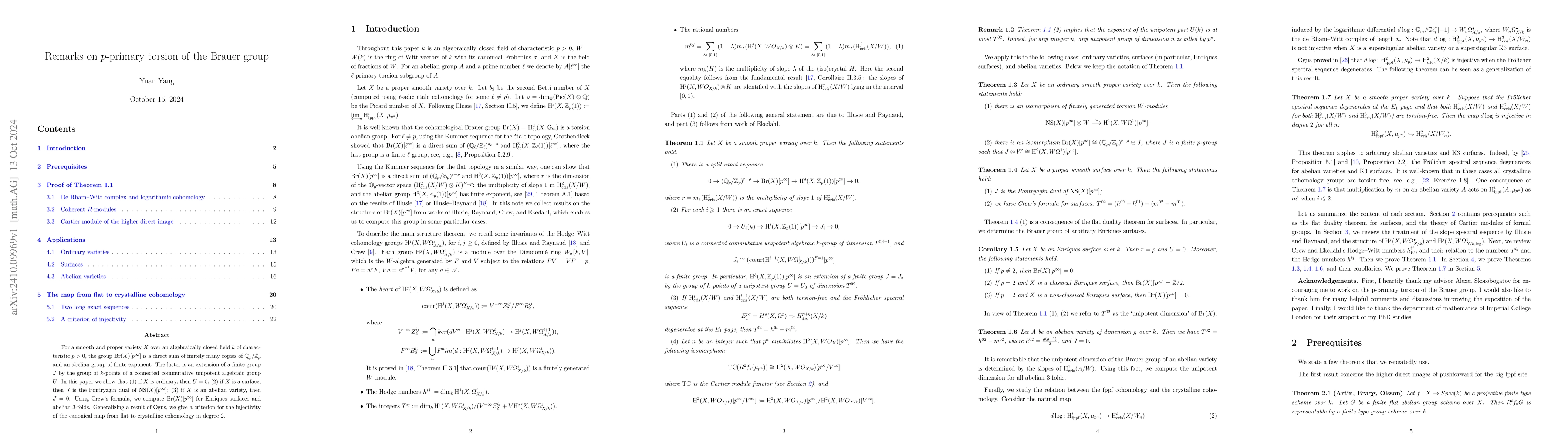 Thumbnail for Remarks on $p$-primary torsion of the Brauer group