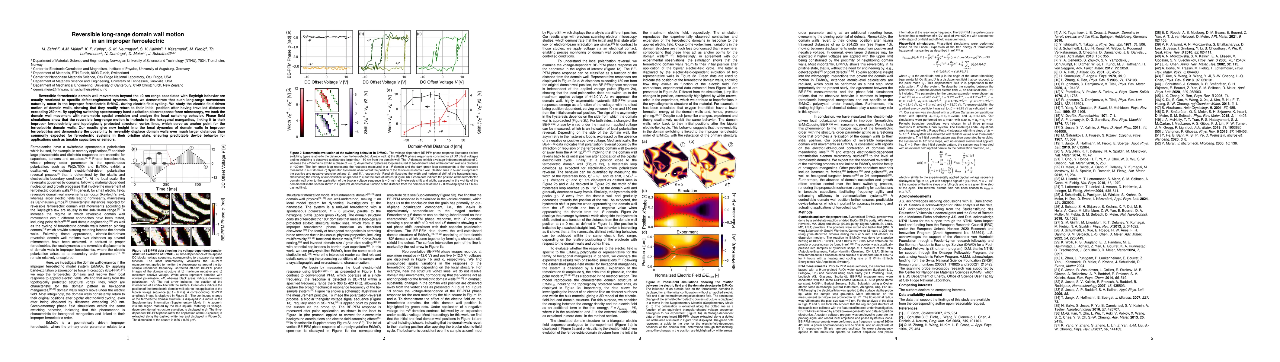 Thumbnail for Reversible long-range domain wall motion in an improper ferroelectric