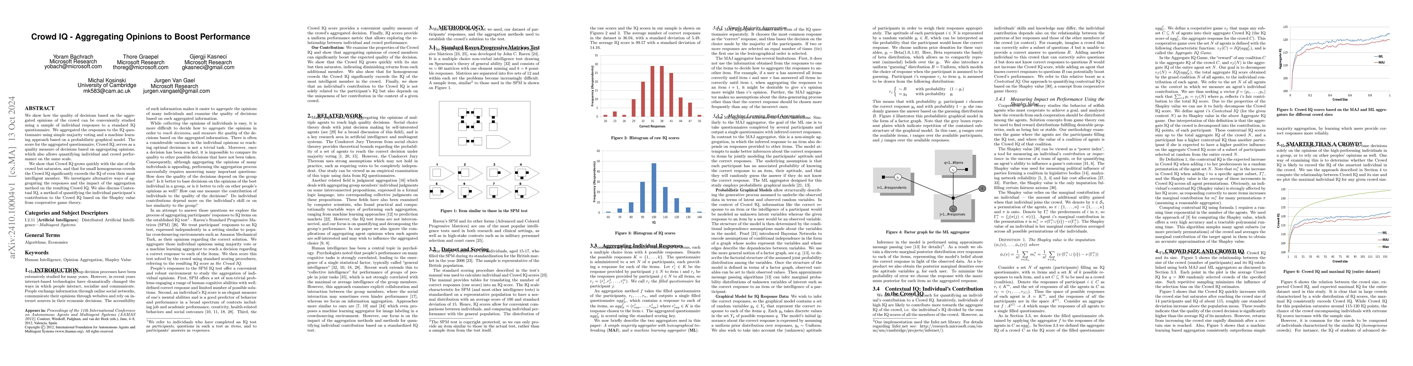 Thumbnail for Crowd IQ -- Aggregating Opinions to Boost Performance