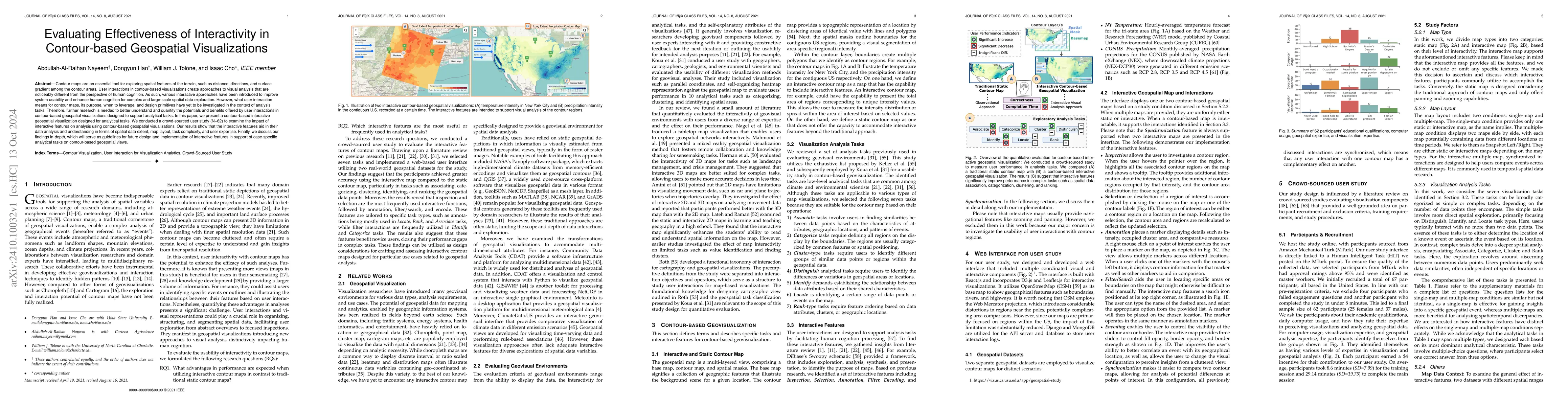 Thumbnail for Evaluating Effectiveness of Interactivity in Contour-based Geospatial
  Visualizations