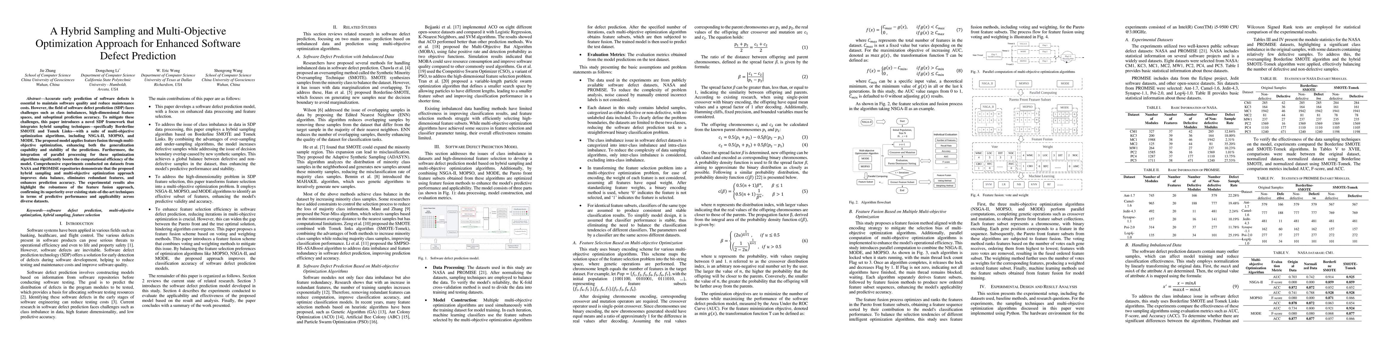Thumbnail for A Hybrid Sampling and Multi-Objective Optimization Approach for Enhanced
  Software Defect Prediction