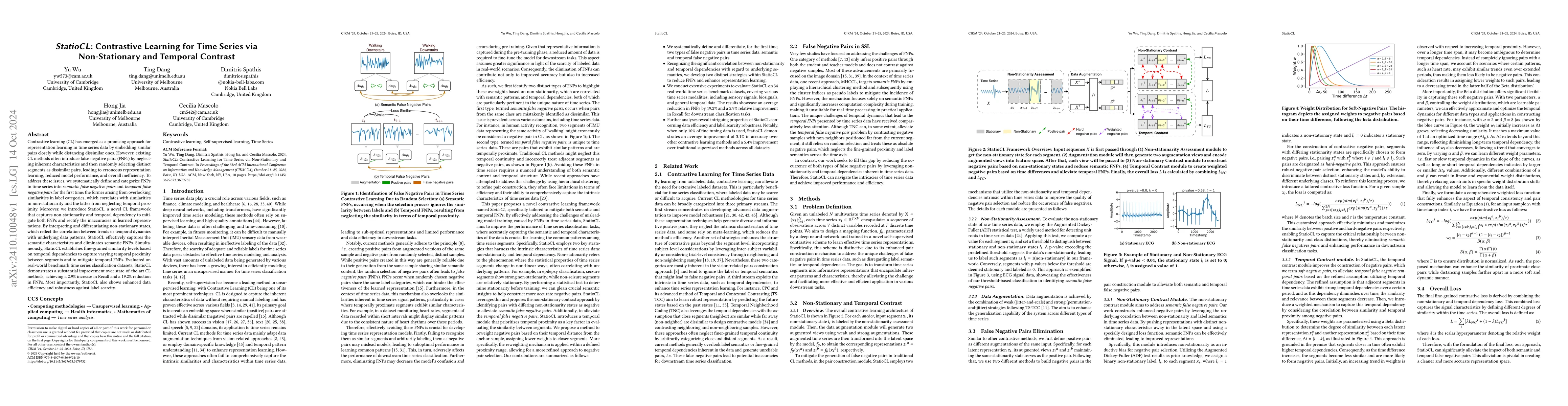Thumbnail for StatioCL: Contrastive Learning for Time Series via Non-Stationary and
  Temporal Contrast