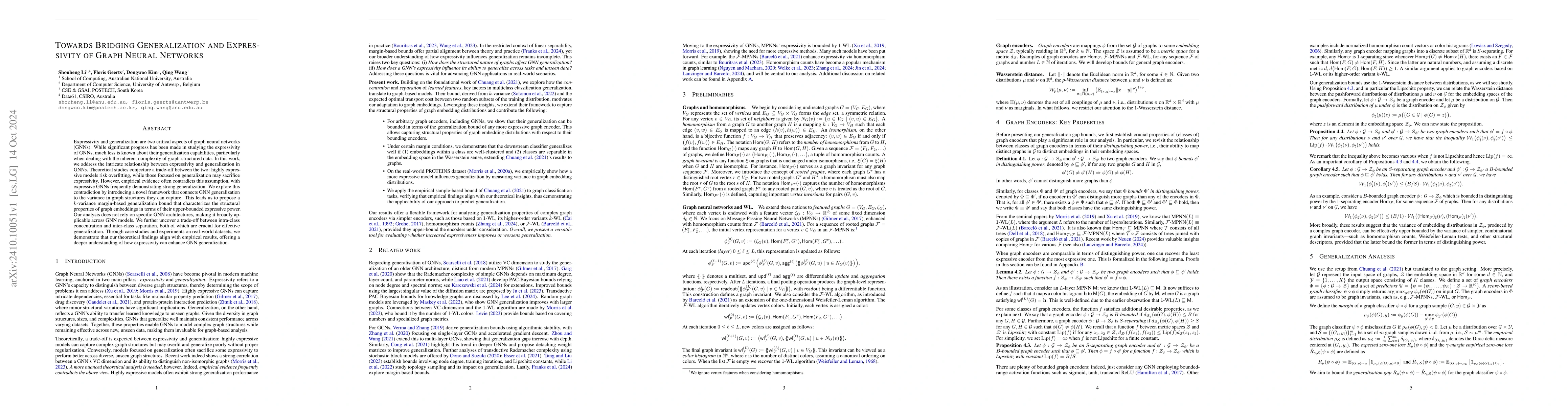 Thumbnail for Towards Bridging Generalization and Expressivity of Graph Neural
  Networks