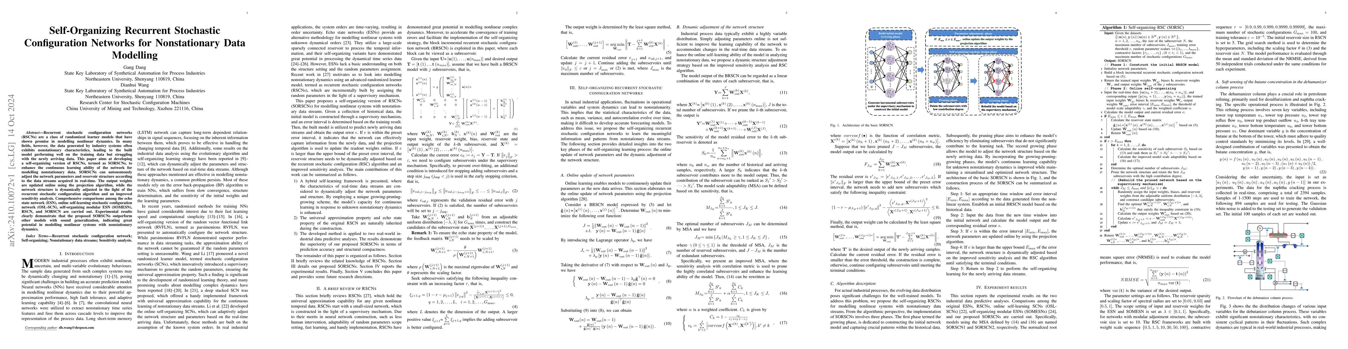 Thumbnail for Self-Organizing Recurrent Stochastic Configuration Networks for
  Nonstationary Data Modelling