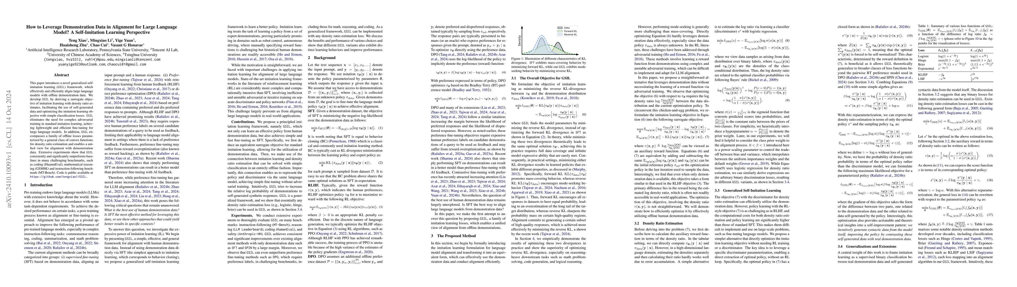 Thumbnail for How to Leverage Demonstration Data in Alignment for Large Language
  Model? A Self-Imitation Learning Perspective