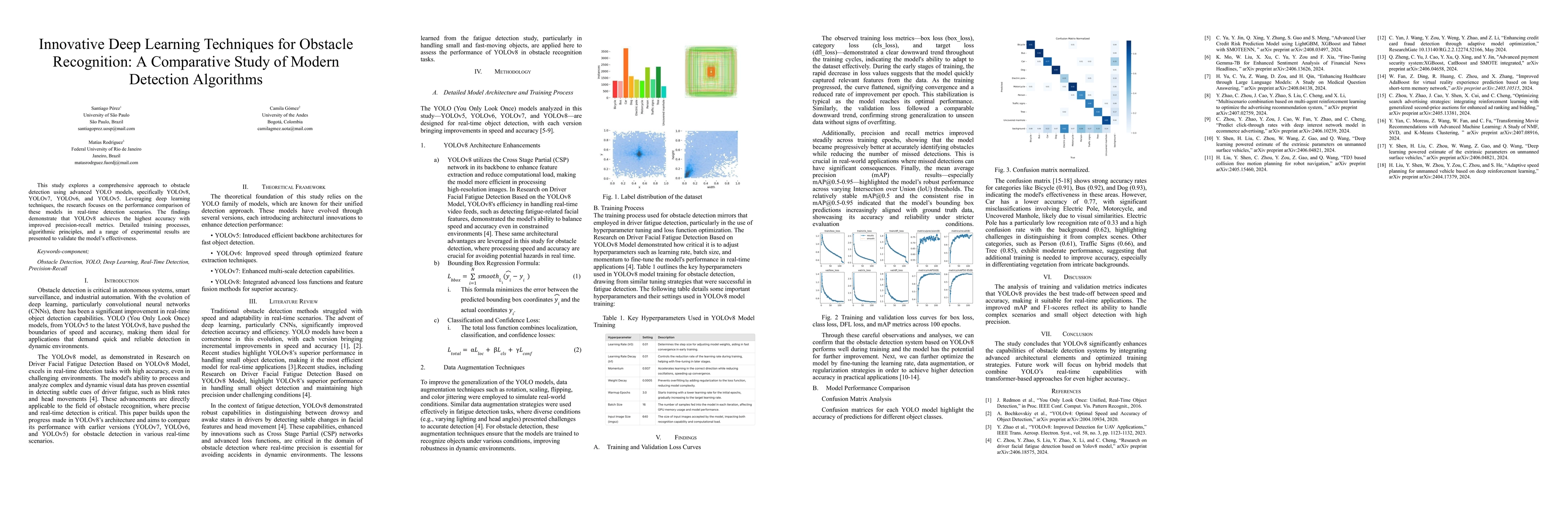 Thumbnail for Innovative Deep Learning Techniques for Obstacle Recognition: A
  Comparative Study of Modern Detection Algorithms