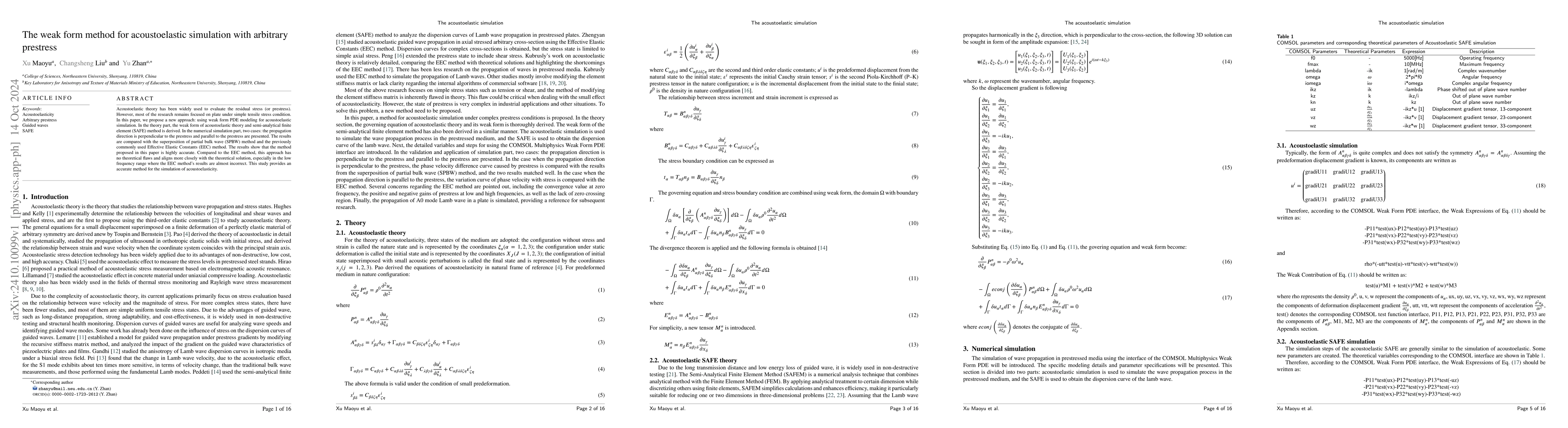Thumbnail for The weak form method for acoustoelastic simulation with arbitrary
  prestress