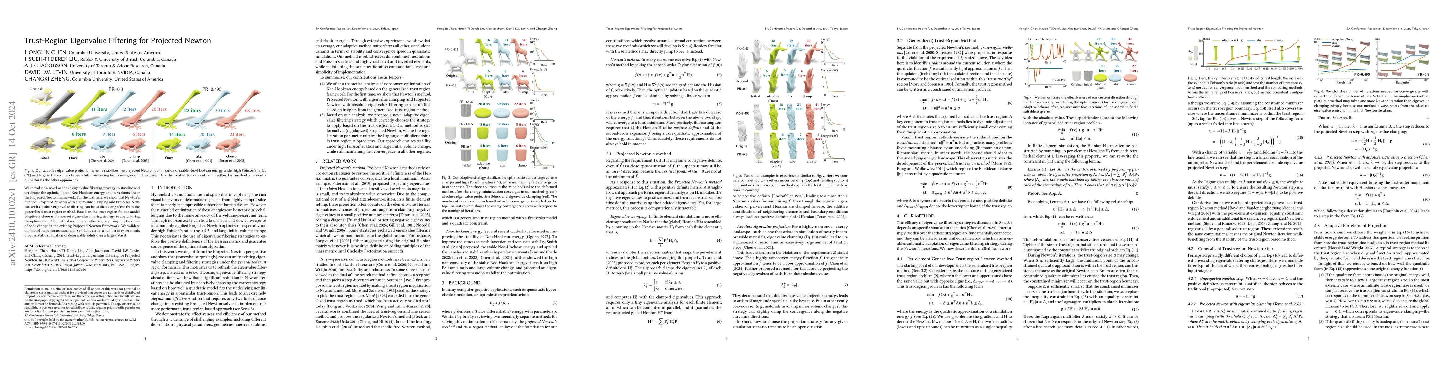 Thumbnail for Trust-Region Eigenvalue Filtering for Projected Newton