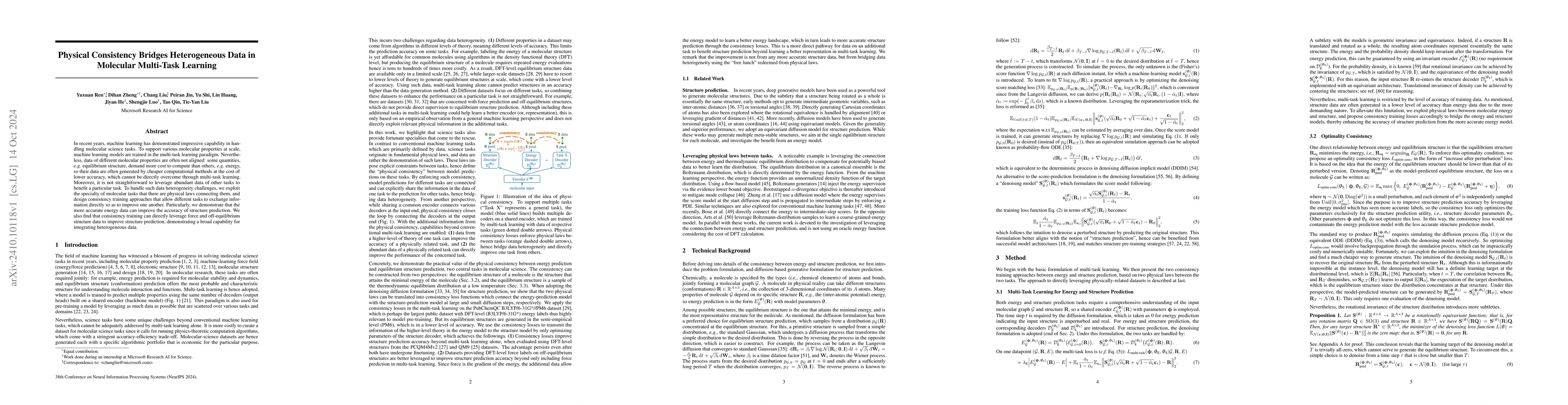 Thumbnail for Physical Consistency Bridges Heterogeneous Data in Molecular Multi-Task
  Learning