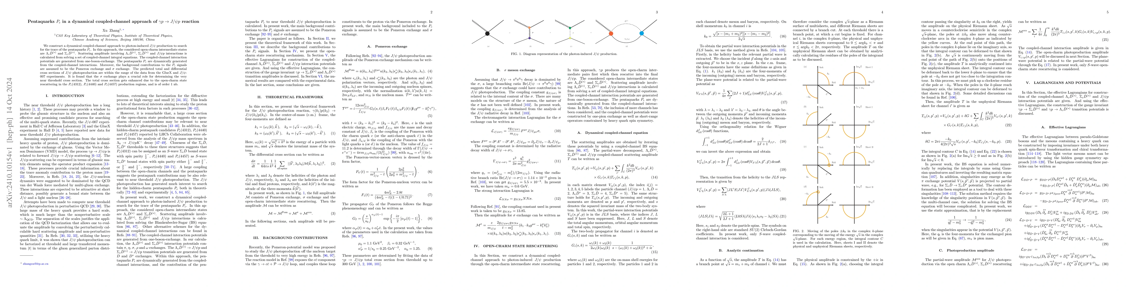 Thumbnail for Pentaquarks $P_c$ in a dynamical coupled-channel approach of $γp
  \to J/ψp$ reaction