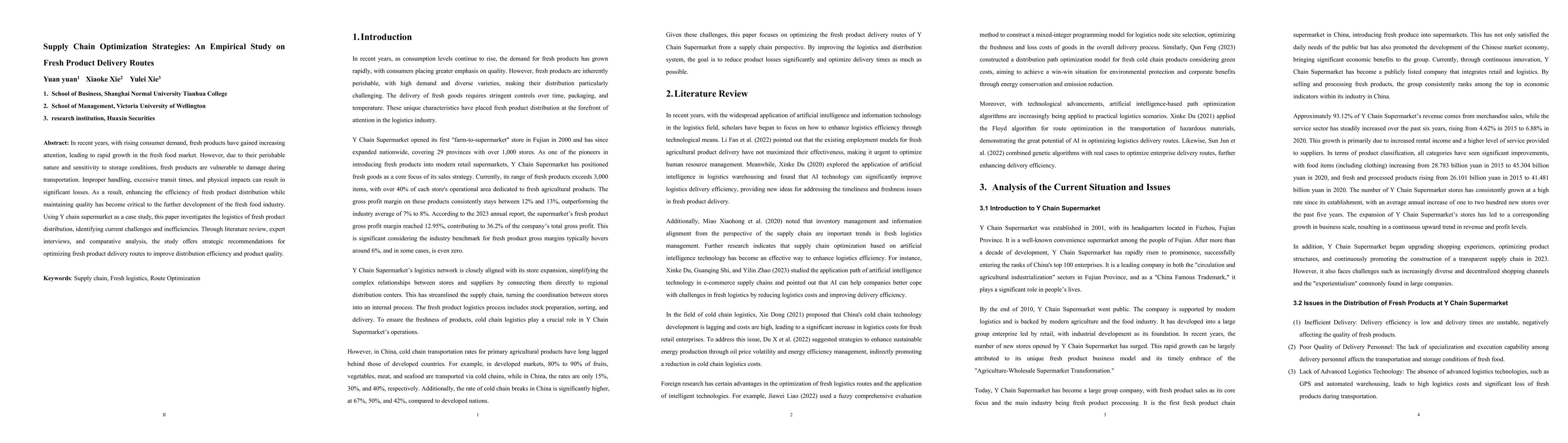 Thumbnail for Supply Chain Optimization Strategies: An Empirical Study on Fresh
  Product Delivery Routes