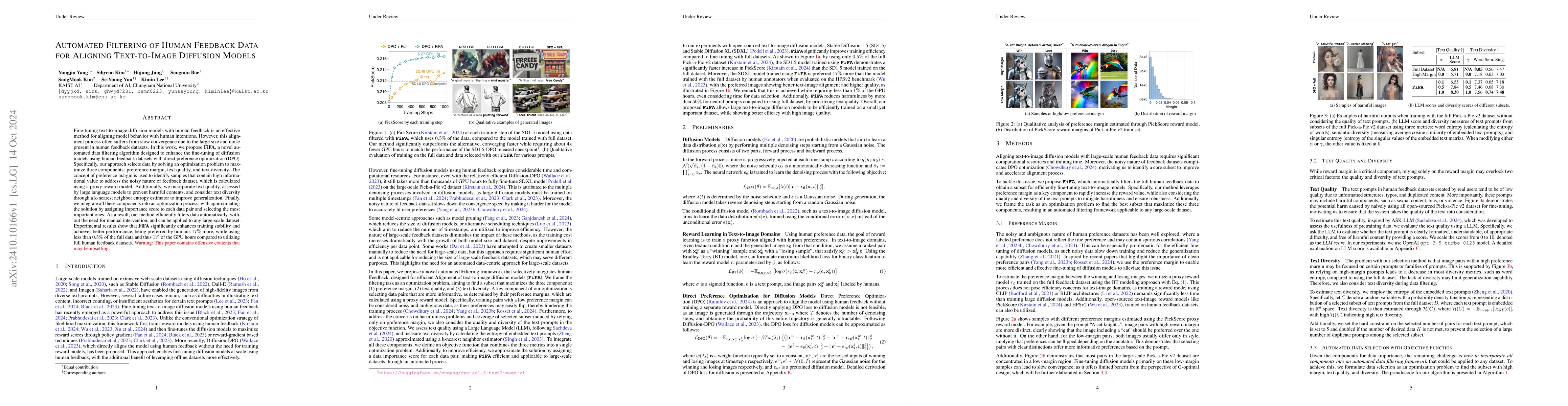 Thumbnail for Automated Filtering of Human Feedback Data for Aligning Text-to-Image
  Diffusion Models