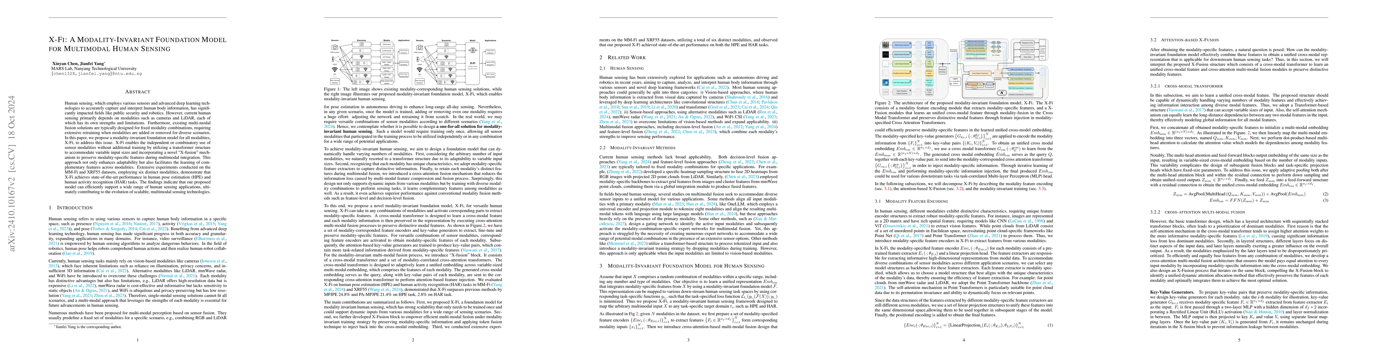 Thumbnail for X-Fi: A Modality-Invariant Foundation Model for Multimodal Human Sensing