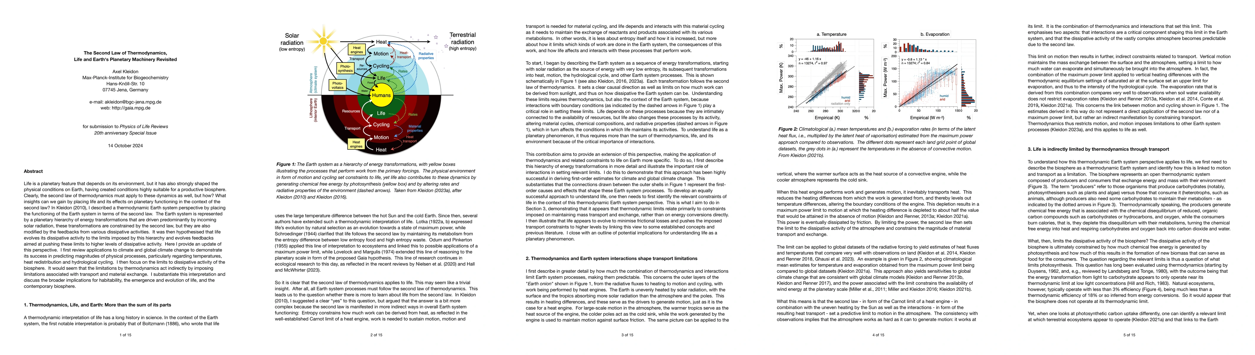 Thumbnail for The Second Law of Thermodynamics, Life and Earth's Planetary Machinery
  Revisited