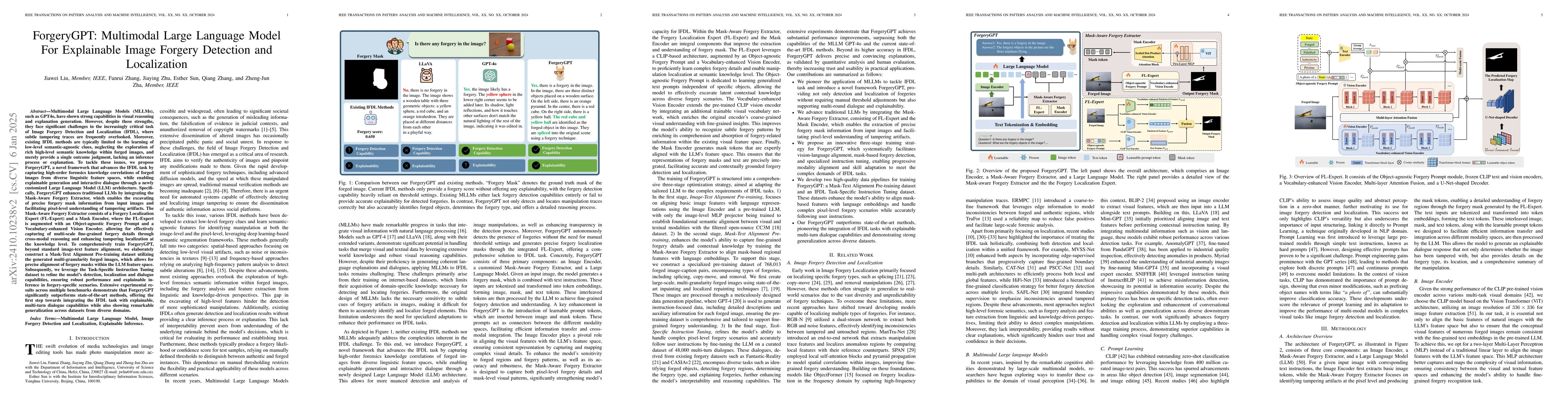 Thumbnail for ForgeryGPT: Multimodal Large Language Model For Explainable Image
  Forgery Detection and Localization